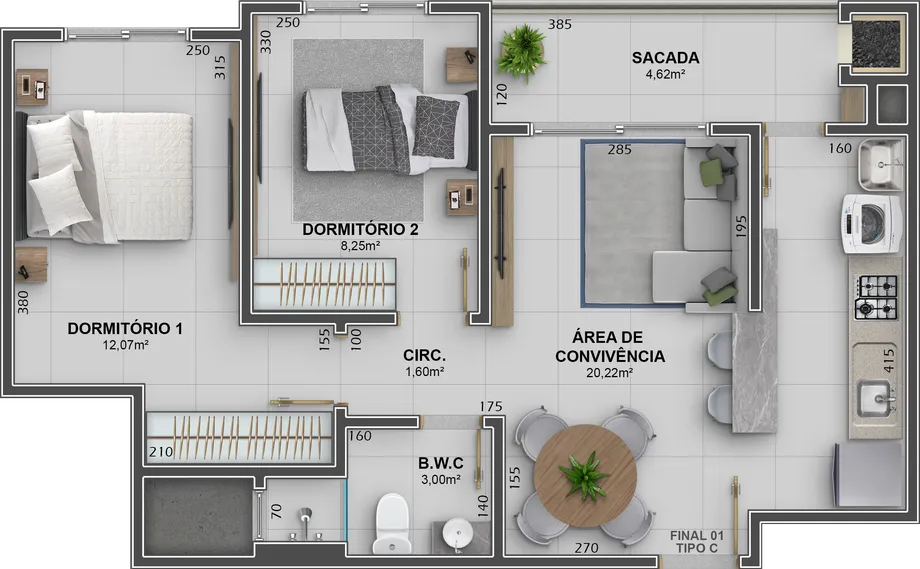 Planta - Apartamento padrão