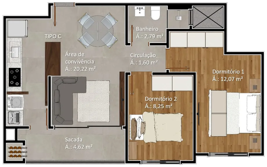Planta - Apartamento padrão